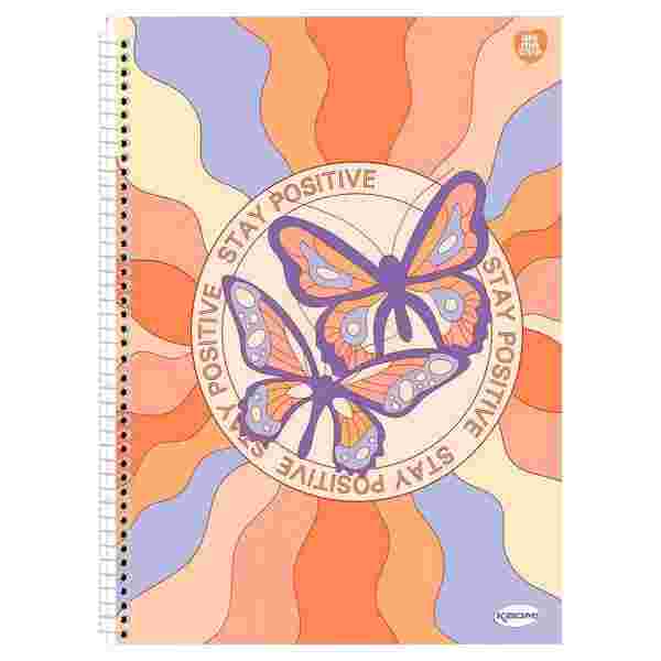 CADERNO 10X1 CAPA DURA KBOM FEMININO